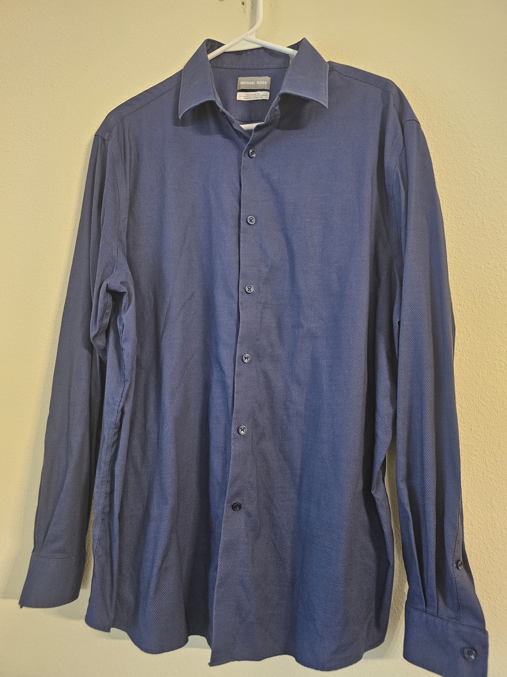 Michael Kors Airsoft Stretch Men's Dress Shirt in Deep Blue